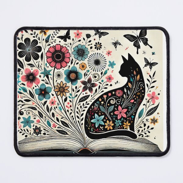 Item preview, Floral Imagination: Cat and Book designed and sold by gizem13.