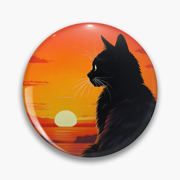 Item preview, Silhouette Cat at Sunset designed and sold by Kspirit Designs.