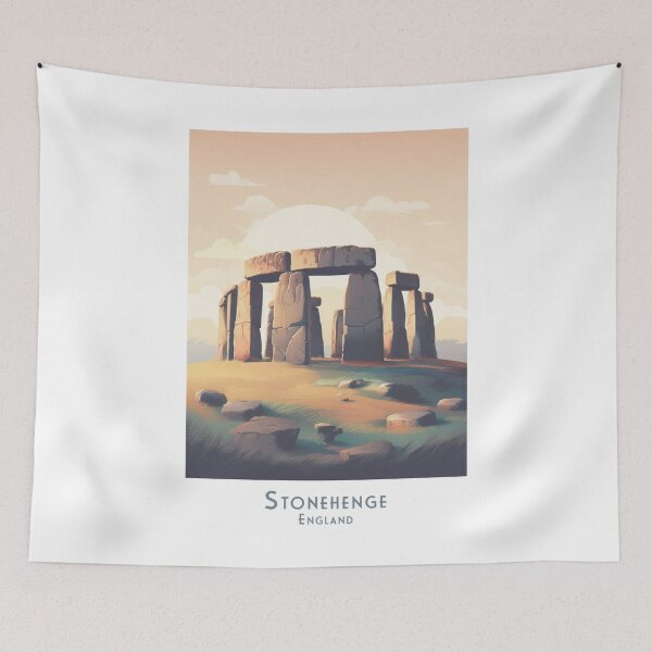 Item preview, Retro Vintage Stonehenge England, in soft light – Historical art in soft colors designed and sold by pod24.