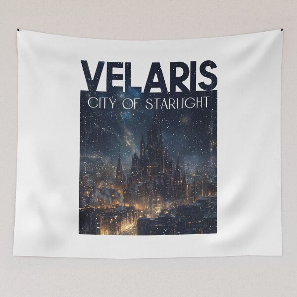 Item preview, Velaris City of Starlight, ACOTAR, ACOMAF, Rhysand Fan, Sara J Maas designed and sold by GoodBookThreads.