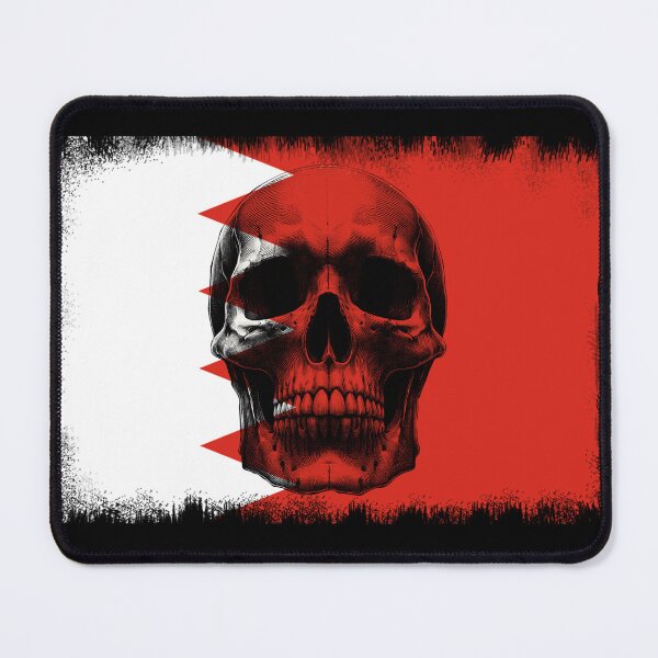 Item preview, BAHRAIN SKULL FLAG NATION RAREART COUNTRY HALLOWEEN #ogirdor designed and sold by ogirdorgraphics.