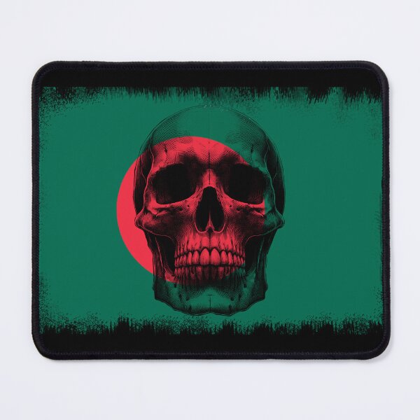 Item preview, BANGLADESH SKULL FLAG NATION RAREART COUNTRY HALLOWEEN #ogirdor designed and sold by ogirdorgraphics.
