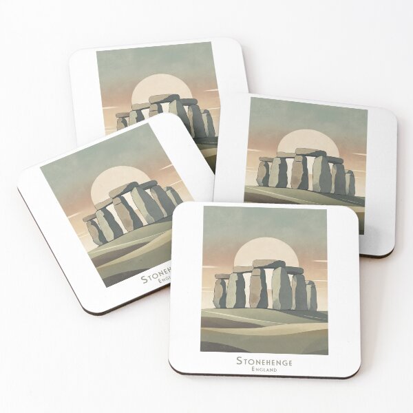 Item preview, Stonehenge England at Sunrise – Minimalist Vintage Retro Landscape Art designed and sold by pod24.