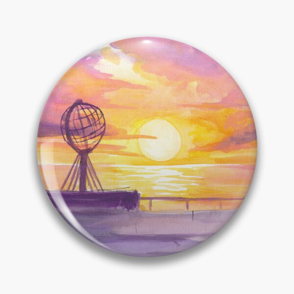 Item preview, North Cape and Arctic Globe Sunset Colors of Northern Horizons designed and sold by artshop77.