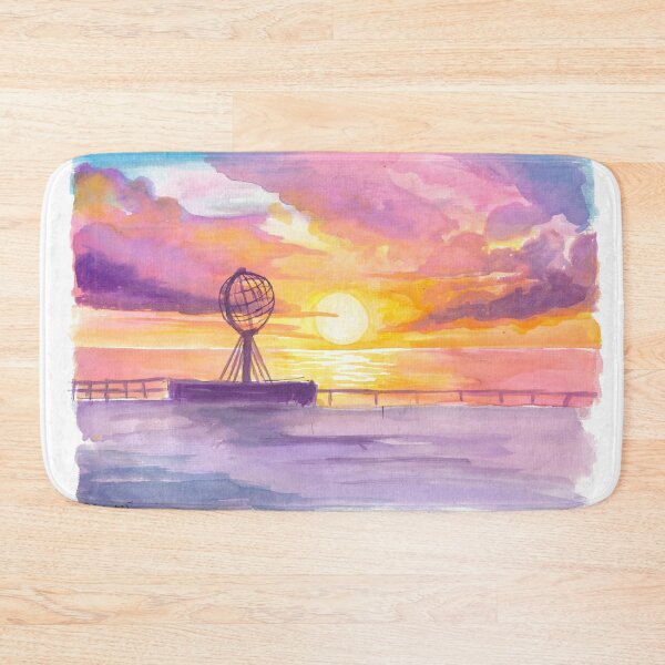 Item preview, North Cape and Arctic Globe Sunset Colors of Northern Horizons designed and sold by artshop77.
