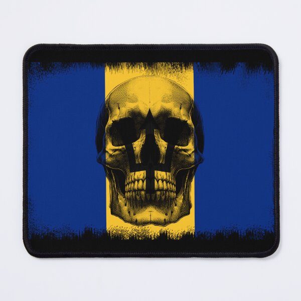 Item preview, BARBADOS SKULL FLAG NATION RAREART COUNTRY HALLOWEEN #ogirdor designed and sold by ogirdorgraphics.
