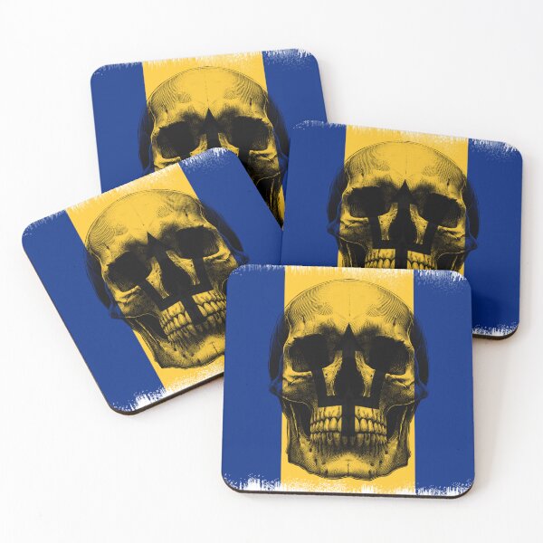 Item preview, BARBADOS SKULL FLAG NATION RAREART COUNTRY HALLOWEEN #ogirdor designed and sold by ogirdorgraphics.
