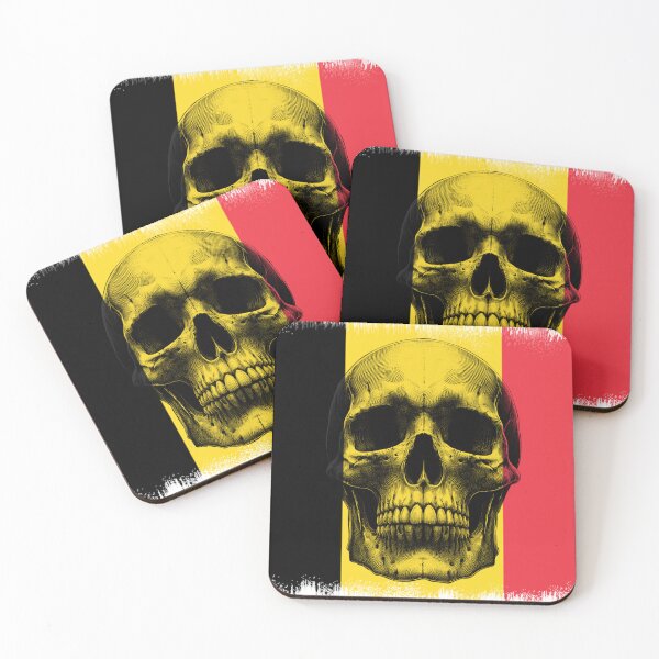 Item preview, BELGIUM SKULL FLAG NATION RAREART COUNTRY HALLOWEEN #ogirdor designed and sold by ogirdorgraphics.