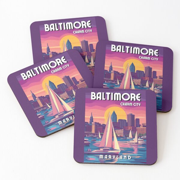 Item preview, A Vintage Travel Illustration of Baltimore - Maryland - United States designed and sold by GoodOldVintage.