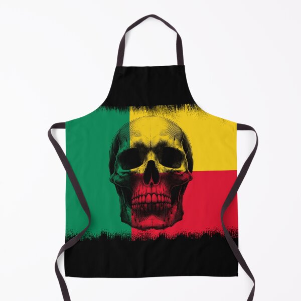 Item preview, BENIN  SKULL FLAG NATION RAREART COUNTRY HALLOWEEN #ogirdor designed and sold by ogirdorgraphics.