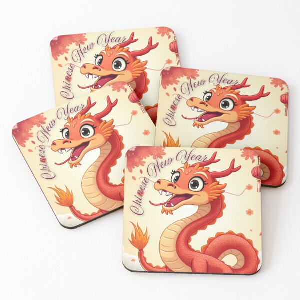 Item preview, Fortune Blossoms: Chinese New Year 2025 - Wooden Snake & Red Dragon Luck designed and sold by InspiredCreatives.