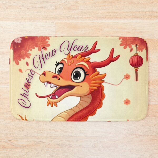 Item preview, Fortune Blossoms: Chinese New Year 2025 - Wooden Snake & Red Dragon Luck designed and sold by InspiredCreatives.