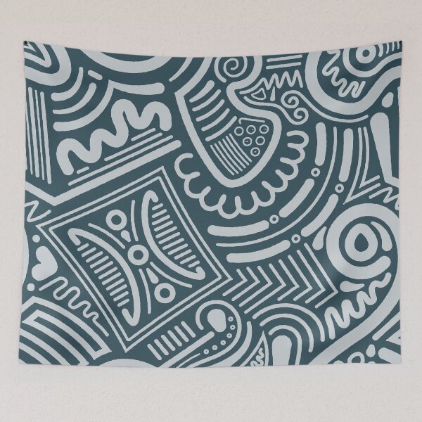 Item preview, Abstract Doodle Art || Large Scale || Slate Grey designed and sold by Stacey Spivak.