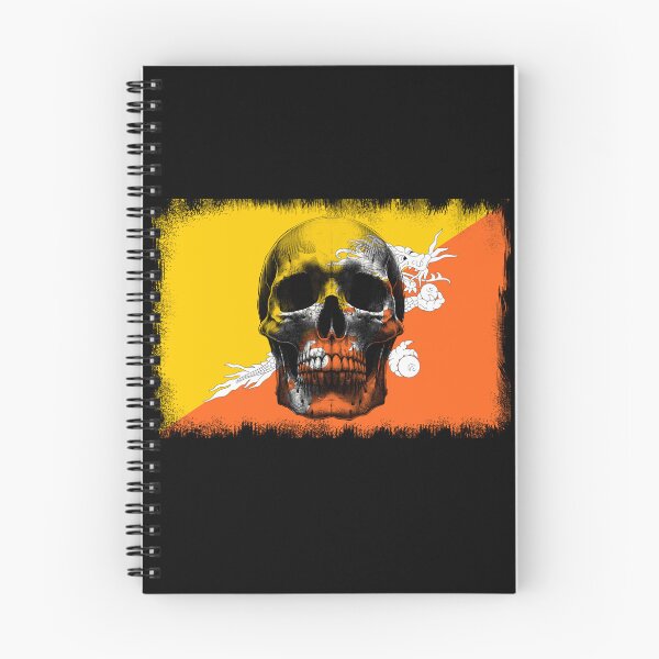 Item preview, BHUTAN SKULL FLAG NATION RAREART COUNTRY HALLOWEEN #ogirdor designed and sold by ogirdorgraphics.