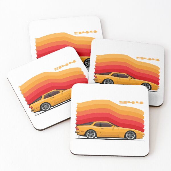 Item preview, Copy of Porsche 944 Turbo Side retro illustration designed and sold by blackdogshop.