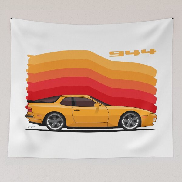 Item preview, Copy of Porsche 944 Turbo Side retro illustration designed and sold by blackdogshop.