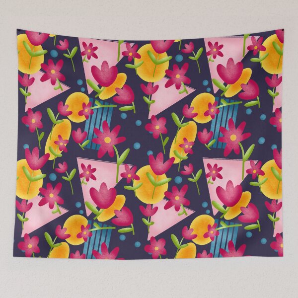 Item preview, Abstract Flowers and Geometric Shapes Illustration - Modern Art Design for Creative Projects designed and sold by Pandositive.