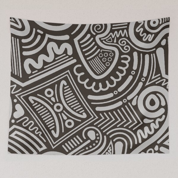 Item preview, Abstract Doodle Art || Large Scale || Black designed and sold by Stacey Spivak.