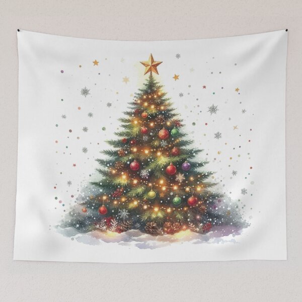 Item preview, Festive Christmas Tree Watercolor designed and sold by MaedK.