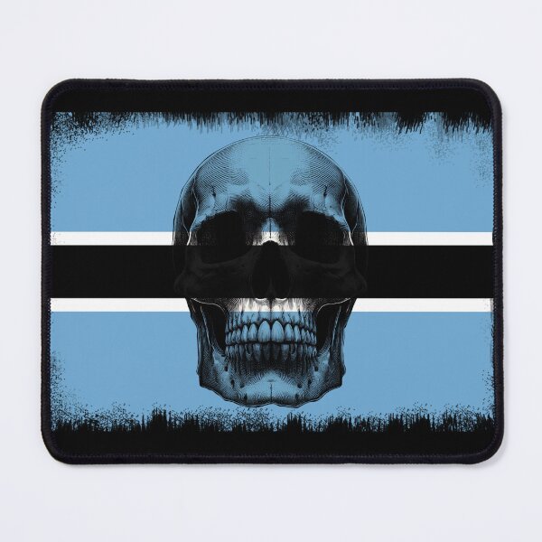 Item preview, BOTSWANA SKULL FLAG NATION RAREART COUNTRY HALLOWEEN #ogirdor designed and sold by ogirdorgraphics.