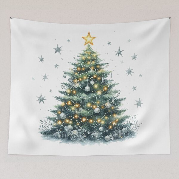 Item preview, Festive Christmas Tree Watercolor designed and sold by MaedK.