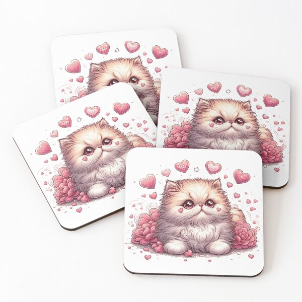 Item preview, sweet fluffy kitty love heart designed and sold by nicnacc.