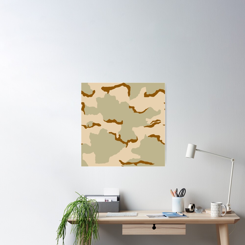 US 3 Colour/Color Desert Camouflage | Poster