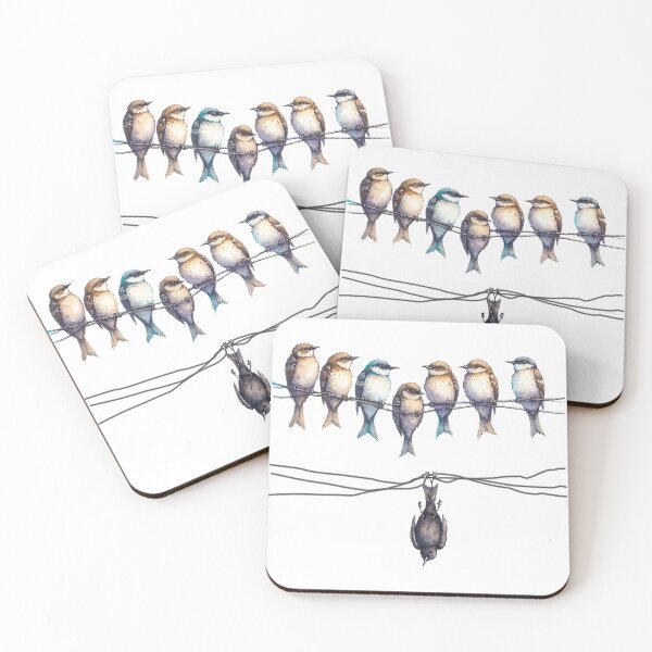 Item preview, Funny birds are sitting on the branches. designed and sold by MagelliShop.