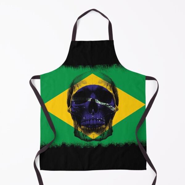 Item preview, BRAZIL SKULL FLAG NATION RAREART COUNTRY HALLOWEEN #ogirdor designed and sold by ogirdorgraphics.