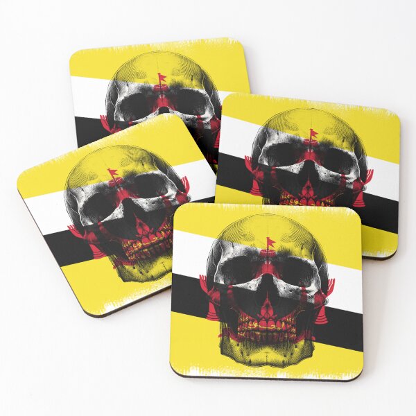 Item preview, BRUNEI SKULL FLAG NATION RAREART COUNTRY HALLOWEEN #ogirdor designed and sold by ogirdorgraphics.
