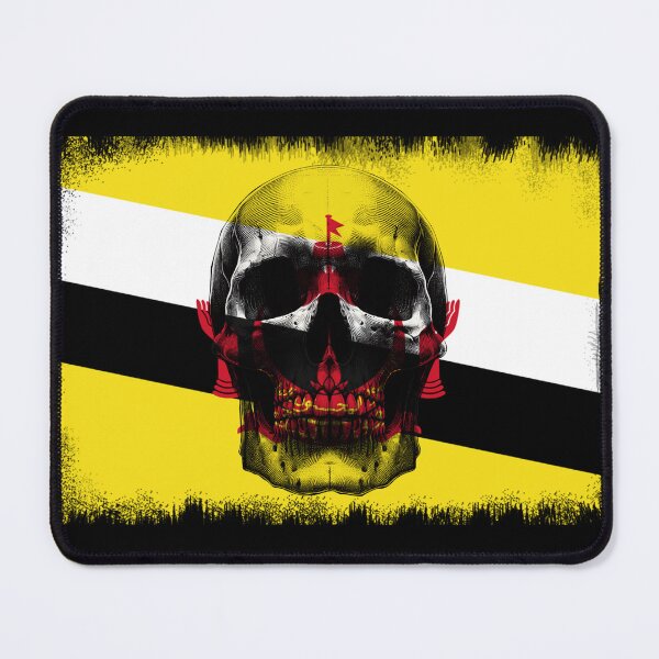 Item preview, BRUNEI SKULL FLAG NATION RAREART COUNTRY HALLOWEEN #ogirdor designed and sold by ogirdorgraphics.