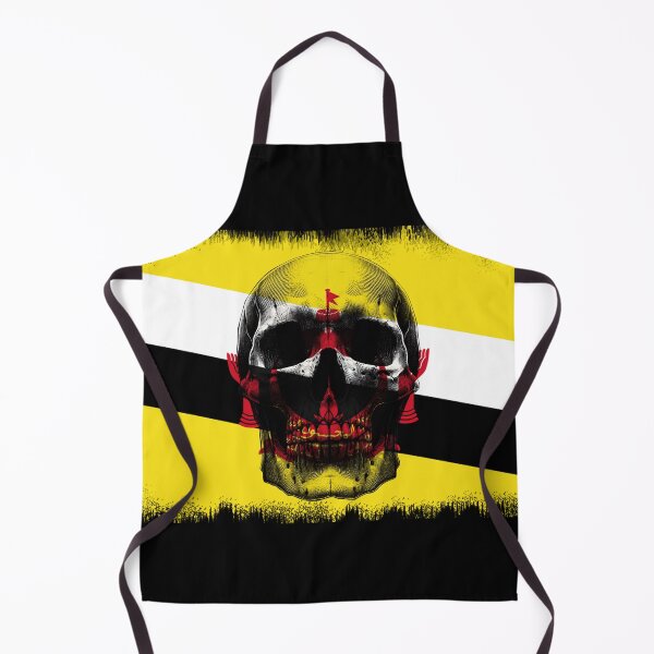 Item preview, BRUNEI SKULL FLAG NATION RAREART COUNTRY HALLOWEEN #ogirdor designed and sold by ogirdorgraphics.