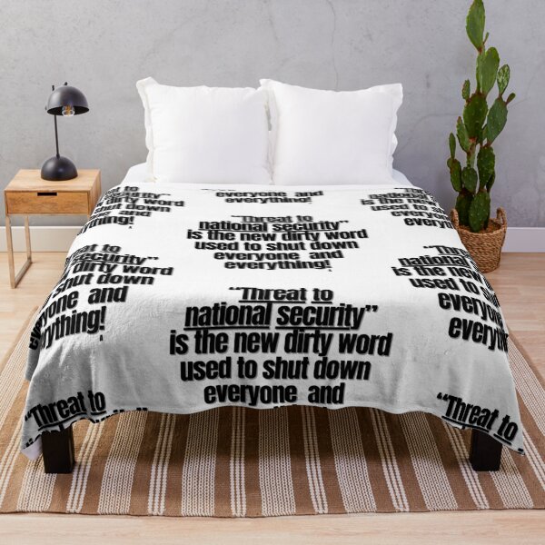 Item preview, “Threat to national security” is the new dirty word used to shut down everyone and everything! designed and sold by Finds.