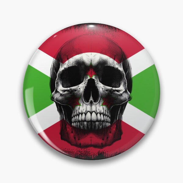 Item preview, BURUNDI SKULL FLAG NATION RAREART COUNTRY HALLOWEEN #ogirdor designed and sold by ogirdorgraphics.
