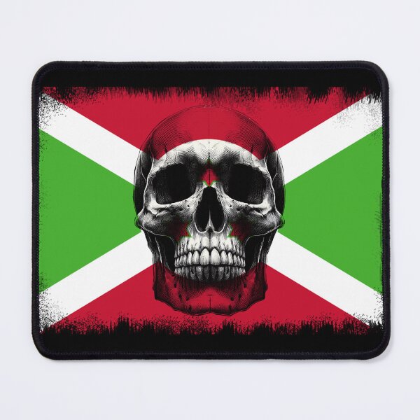 Item preview, BURUNDI SKULL FLAG NATION RAREART COUNTRY HALLOWEEN #ogirdor designed and sold by ogirdorgraphics.