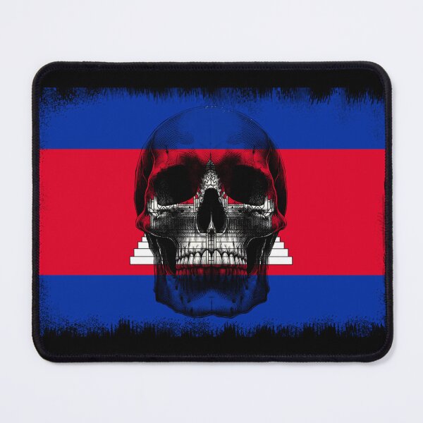 Item preview, CAMBODIA SKULL FLAG NATION RAREART COUNTRY HALLOWEEN #ogirdor designed and sold by ogirdorgraphics.