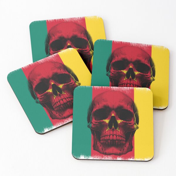 Item preview, CAMEROON SKULL FLAG NATION RAREART COUNTRY HALLOWEEN #ogirdor designed and sold by ogirdorgraphics.