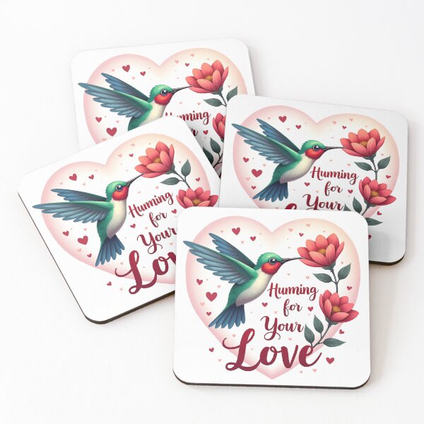 Item preview, Romantic Hummingbird with Heart Branches designed and sold by Bulwshop.