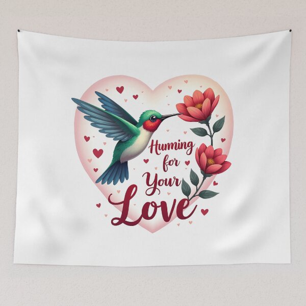 Item preview, Romantic Hummingbird with Heart Branches designed and sold by Bulwshop.