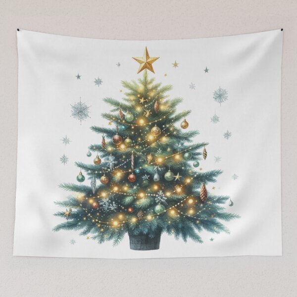 Item preview, Festive Christmas Tree Watercolor designed and sold by MaedK.