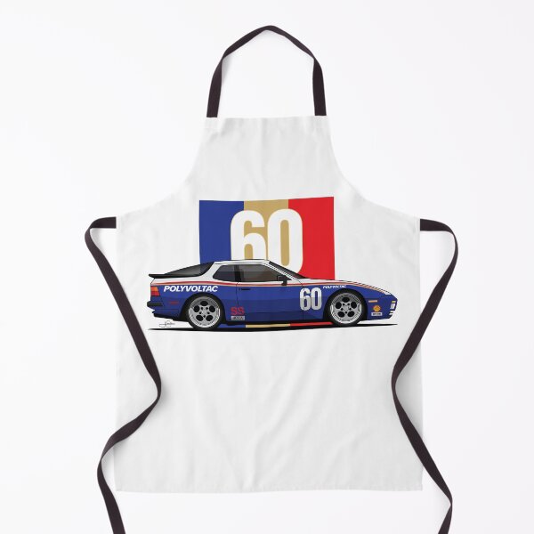 Item preview, Porsche 944 turbo Rothman retro Race Car Illustration designed and sold by blackdogshop.