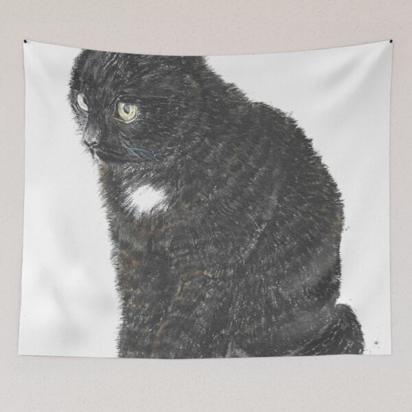 Item preview, Black cat called Pebbels designed and sold by AquarelJanine.