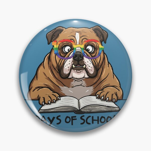Item preview, Funny Bulldog 100 Days Of School Rainbow Glasses Teacher Kids designed and sold by d247.