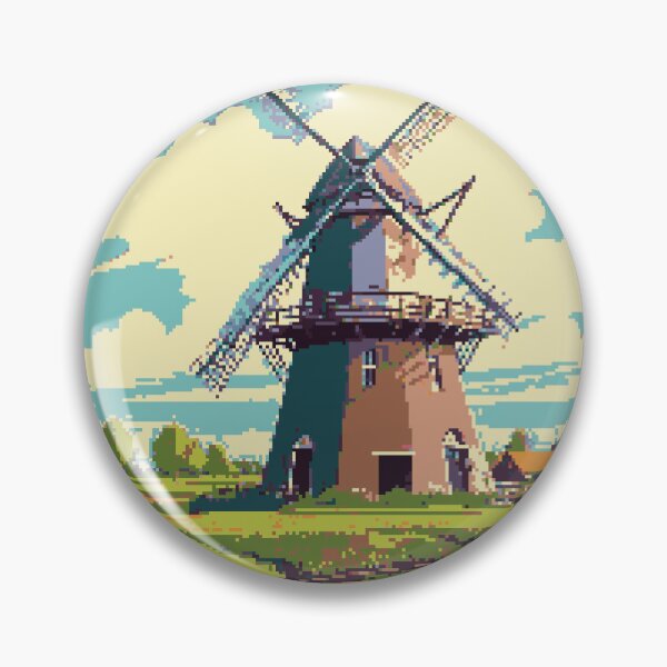 Item preview, Pixel Windmill Art designed and sold by NaturePixel.