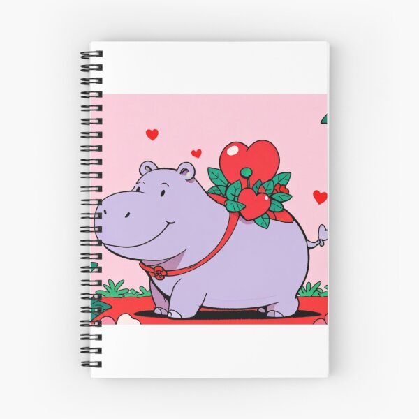 Item preview, Whimsical Hippo Valentine’s Day designed and sold by NeatThingLover.