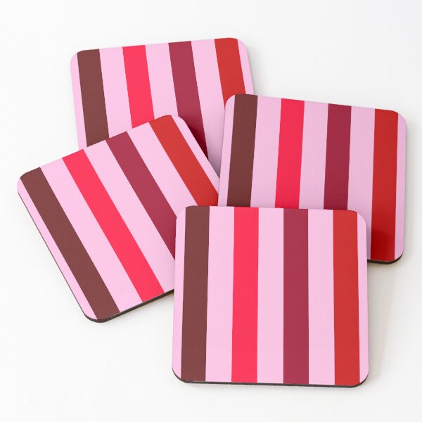 Item preview, Red on Pink Stripes Pattern designed and sold by OneThreeSix.