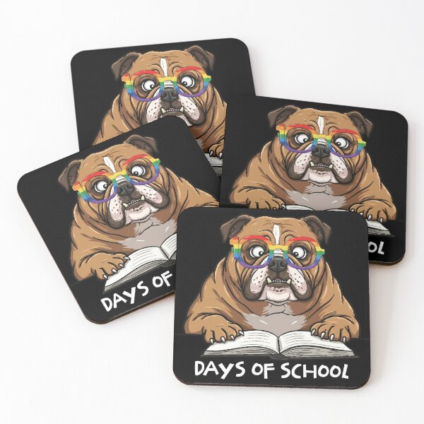 Item preview, Funny Bulldog 100 Days Of School Rainbow Glasses Teacher Kids designed and sold by d247.