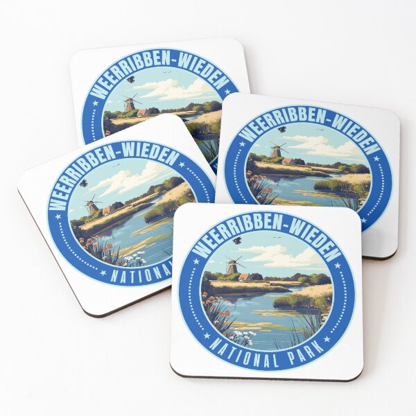 Item preview, Weerribben-Wieden National Park in Netherlands Retro Travel Art Emblem designed and sold by MaateoDesign.