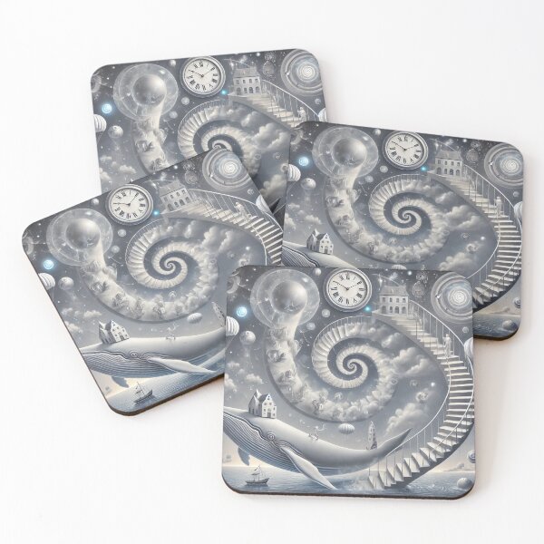 Item preview, Spiral Dreams with Whale and Clocks designed and sold by carries-anatomy.