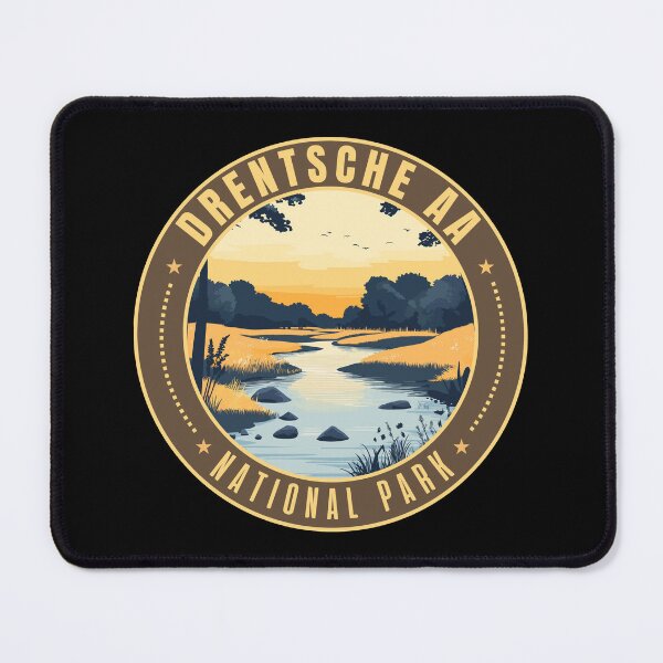 Item preview, Drentsche Aa National Park in Drenthe Netherlands Retro Travel Art Emblem designed and sold by MaateoDesign.